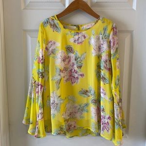 Peach Love California Floral Top